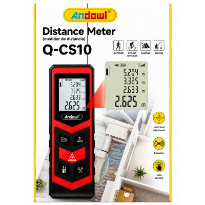 Andowl Q-CS10 Laser Distance Meter 80m Digital Measuring Tool Multifunction LCD Portable Rangefinder