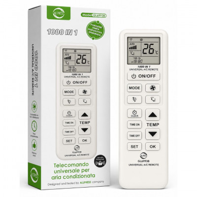 Universal Air Conditioner Remote Control 1000 in 1 LCD Screen Timer Function Compatible AC Remote GL69938