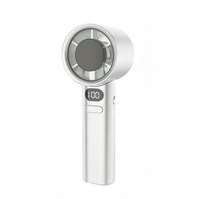 MU Portable Handheld Fan with Digital Display Rechargeable USB Type-C 5 Speeds 1200mAh Battery Assorted Colours