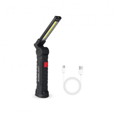MULIN W52 Rechargeable USB Multifunction Work Light COB LED Portable Inspection Lamp with IP65 Protection, 360°