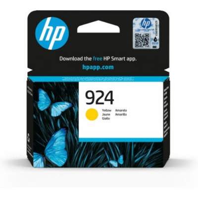 HP 4K0U5NE Yellow Original Ink Cartridge No.924, 400 Pages Yield, Compatible with OfficeJet Pro 8120e, 8122e, 8124e, 8132e,