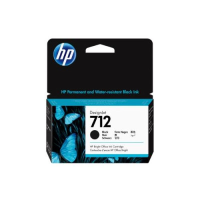 HP 3ED70A N.712 Black Ink Cartridge 38ml Pigment-Based Original Ink for DesignJet T210 T230 T250 T630 T650 Printers