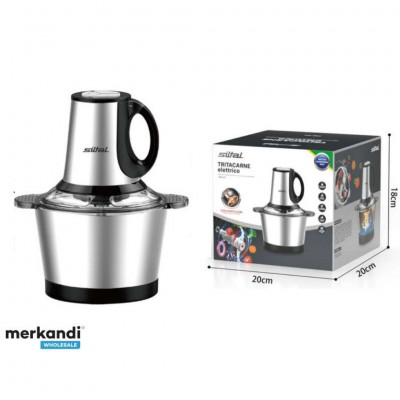 Siltal YM-01 Electric Food Chopper 3.8L Stainless Steel Bowl 6 Blade 300W Meat Vegetable Nut Processor