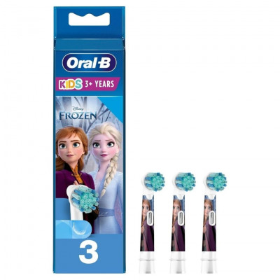 Oral-B Kids Frozen Sonic Electric Toothbrush Replacement Brush Heads 3 Pack Extra Soft for Ages 3+ Purple