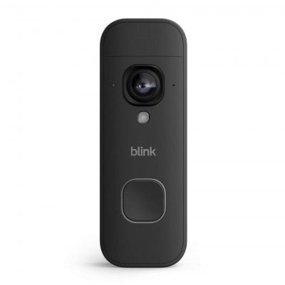 Blink Battery Doorbell 2K+ Wireless Video Doorbell 2K Head-to-Toe View IP65 Two-Way Audio Black Add-On