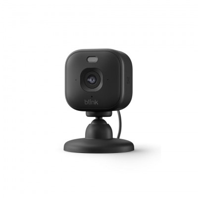 Blink Mini 2K+ Plug-In Smart Security Camera with Colour Night Vision Black