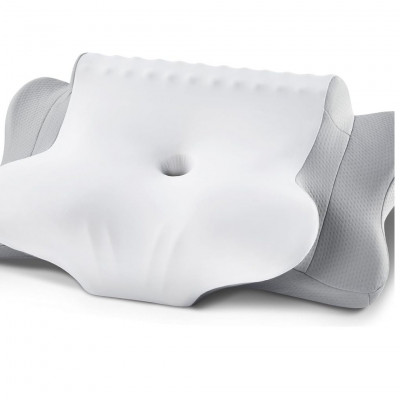 FAIORD Ergonomic Memory Foam Cervical Pillow Orthopedic Neck Support Pillow Adjustable Height Washable Cover White