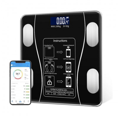 ALLPRESS GL70436 Smart Bluetooth Body Fat Scale Digital Bathroom Scale 180kg LCD Health Monitor with Mobile App