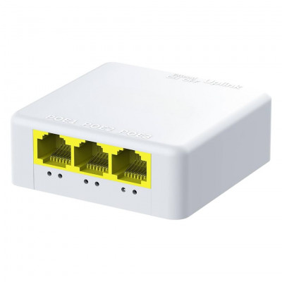 Andowl Q-PE03 Gigabit PoE Repeater 1000Mbps Indoor PoE Extender for IP Cameras Routers Switches and Network DevicesLong descript