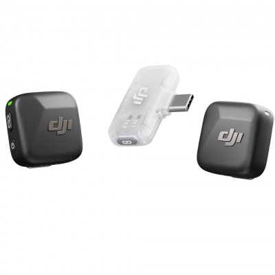 DJI Mic Mini 2 TX + 1 Mobile RX Wireless Lavalier Microphone USB-C 300m Range Noise Cancellation for Content Creation