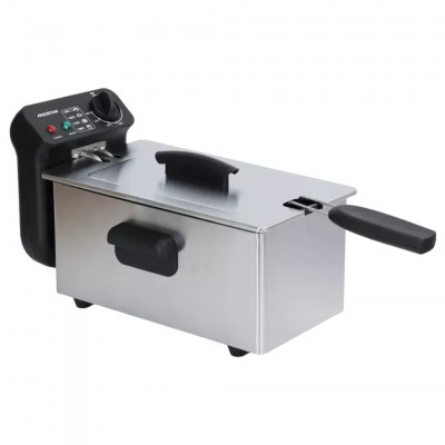 Aigostar 2200W Electric Deep Fryer with Stainless Steel Body, Adjustable Temperature, Non-Stick Enamel Pot & Basket