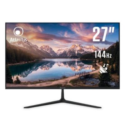 MONITOR ATLANTIS LCD VA LED 27" - MM - 144/200HZ - A05-HE27VG-2HDM - FHD 4000:1 BLACK - 2XHDMI + DP