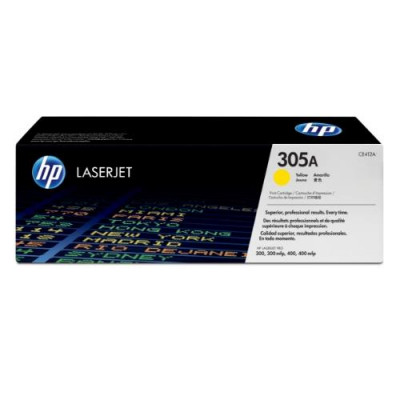 HP 305A Yellow Original LaserJet Toner Cartridge CE412A, Standard Yield 2600 Pages, Compatible with HP LaserJet Pro,