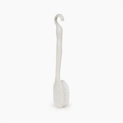 Varalux Home Solutions Long Handle Back & Body Shower Brush with Hanging Hook White