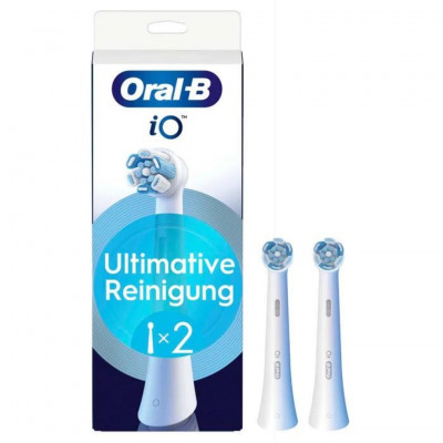 Oral-B iO Ultimate Clean Replacement Electric Toothbrush Heads 2-Pack White for Compatible Oral-B iO Sonic Toothbrushes