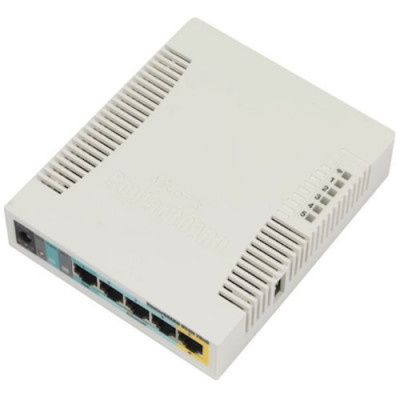 ACCESS POINT MIKROTIK RouterBOARD 951Ui-2HnD 600Mhz CPU,128MB RAM,5xLAN,2.4Ghz 802b/g/n 2x2 2chain wireless int ant,plastic case