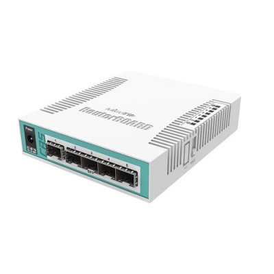 SWITCH MIKROTIK CloudRouter CRS106-1C-5S with 400MHz CPU,128MB RAM, 1x Combo port (Gigabit Ethernet or SFP), 5 x SFP cages