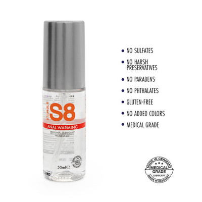 S8 Water-based Warming Anal Lube 50ml