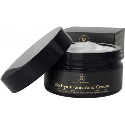 BIO Wrinkle Face Cream 100% Pure Hyaluronic Acid - 2 TIMES BIGGER (100ml) - Vegan Face Illuminating - Moisturizing Night Cream -