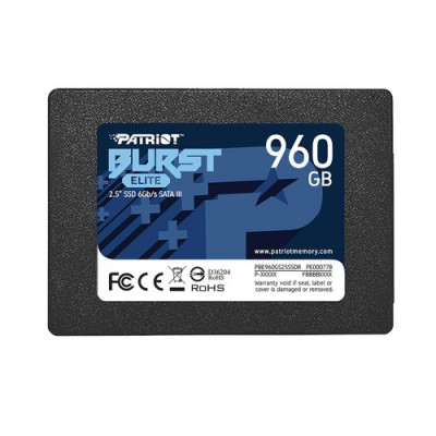 SSD PATRIOT 960GB BURST ELITE 2.5" SATA3 READ:450MB/WRITE:320 MB/S - PBE960GS25SSDR