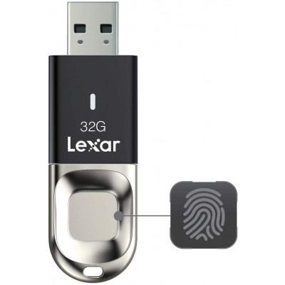 Lexar 32GB JumpDrive Fingerprint F35 USB 3.0 Flash Drive, Up To 150MB/s Read