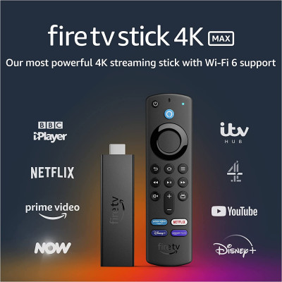 Fire TV Stick 4K Max | Streaming device, Wi-Fi 6, Alexa Voice Remote (includes TV controls)