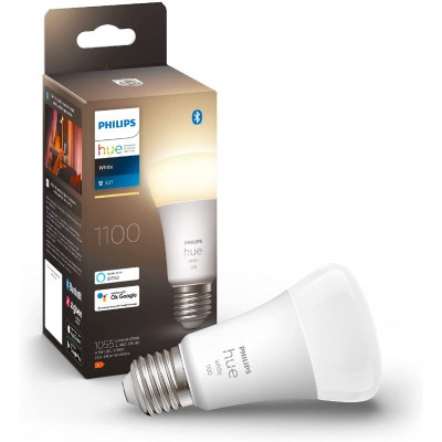 Philips Hue White Single Bulb E27 LED, with Bluetooth, Works with Alexa and Google Assistant