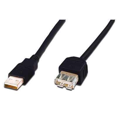 Digitus 1.8m USB 2.0 Extension Cable Black