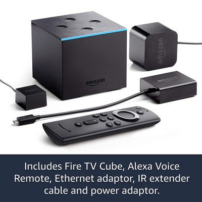 Fire TV Cube 4K Ultra HD with Alexa Voice Remote
