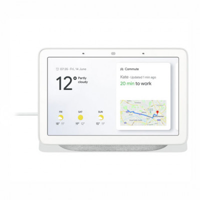 Google Nest Hub Hands-Free Smart Speaker with 7 inch Screen Chalk