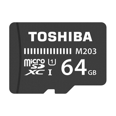 Toshiba 64GB M203 MicroSD Class 10 U1 100MB/s with Adapter Black