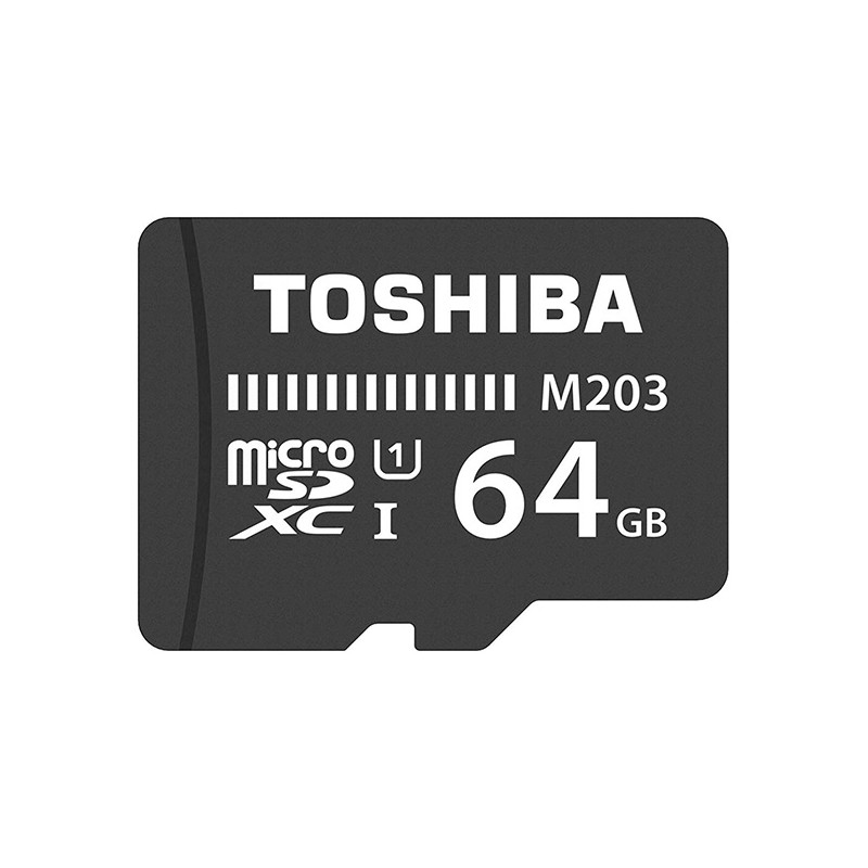 Toshiba 64GB M203 MicroSD Class 10 U1 100MB/s with Adapter Black