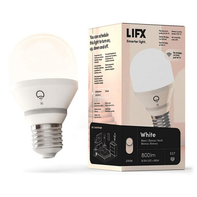 LIFX White Smarter light E27, Wi-Fi Smart LED Light Bulb, No bridge required, Works with Amazon Alexa, Hey Google, Apple HomeKit