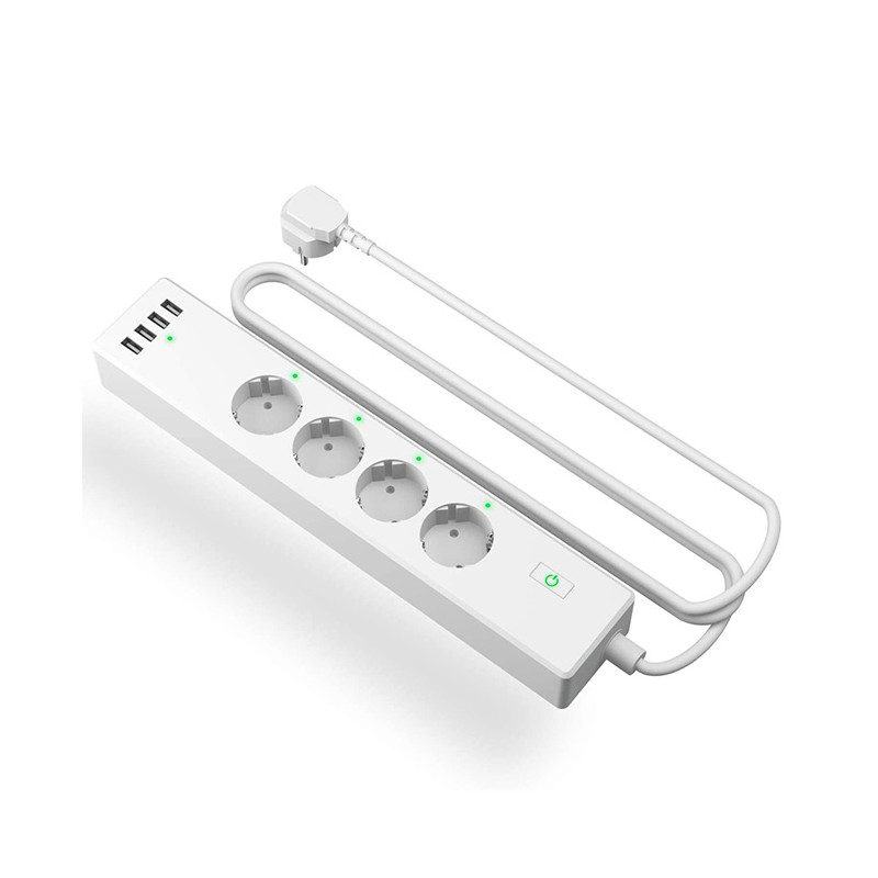 Meross Smart Power Strip with 4 AC 4 USB Ports Wi-Fi Surge Protector Work with Alexa Google Assistant Group Control