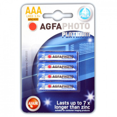 AGFA Alkaline AAA 1.5V Batteries - Pack of 4