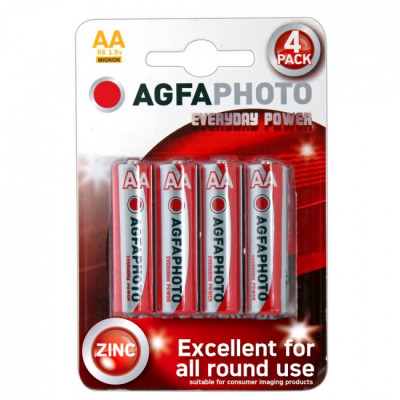 AGFA Zinc Carbon AA 1.5V Batteries - Pack of 4