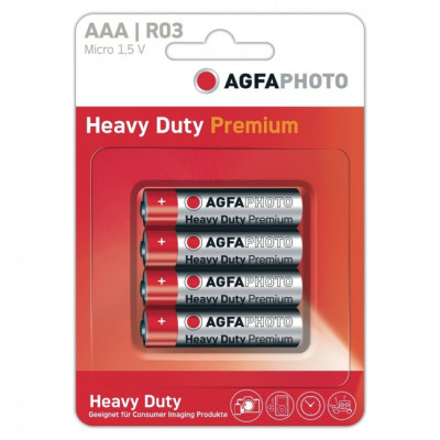 AGFA Zinc Carbon AAA 1.5V Batteries - Pack of 4