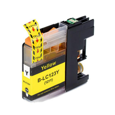 Cartridge compatible with Brother LC-123 Yellow
