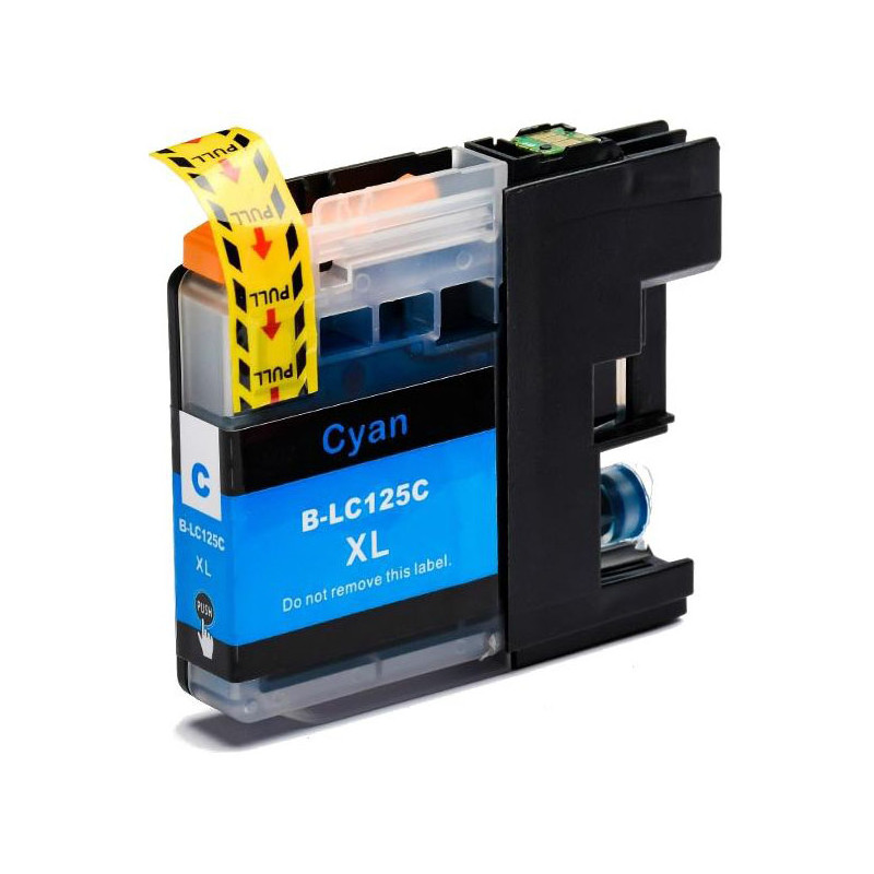 Cartridge compatible with Brother LC-125 XL Cyan