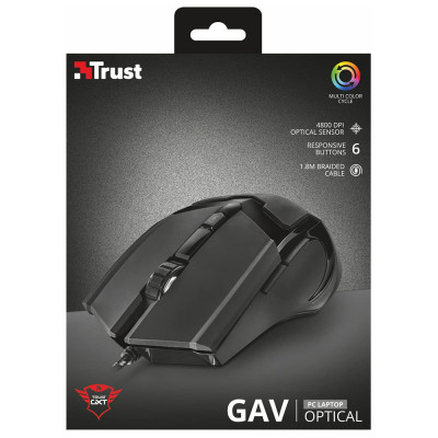 Trust Gaming GXT 101 Gaming Mouse for PC and Laptop 4800 dpi Balck