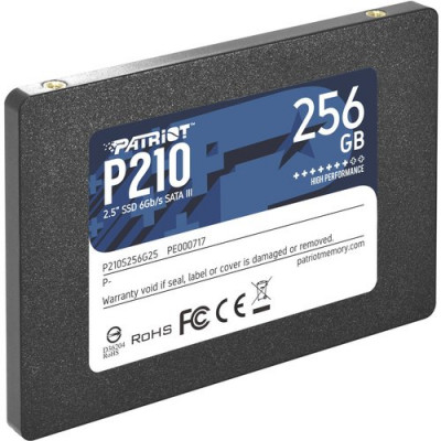 SSD PATRIOT 256GB P210 2.5" SATA3 READ:510MB/WRITE:440 MB/S - P210S256G25 - GAR. 3 ANNI